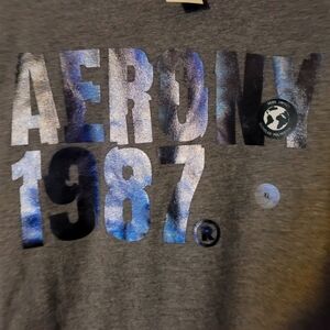 Aeropostale Gray Graphic T-Shirt